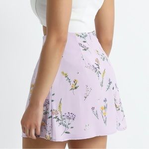 Lavender Botanical Floral Skirt
